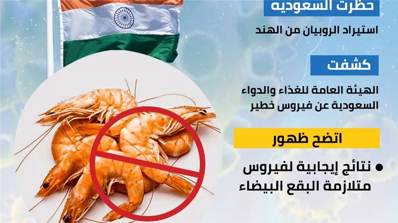 بسبب فيروس خطير..حظر استيراد الروبيان من الهند (إنفوجراف)