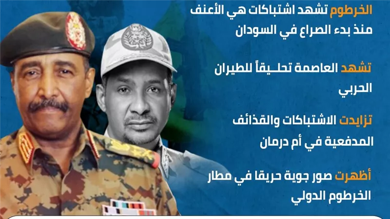 اشتباكات في السودان وتبادل الاتهامات بين الجيش والدعم السريع (إنفوجراف)
