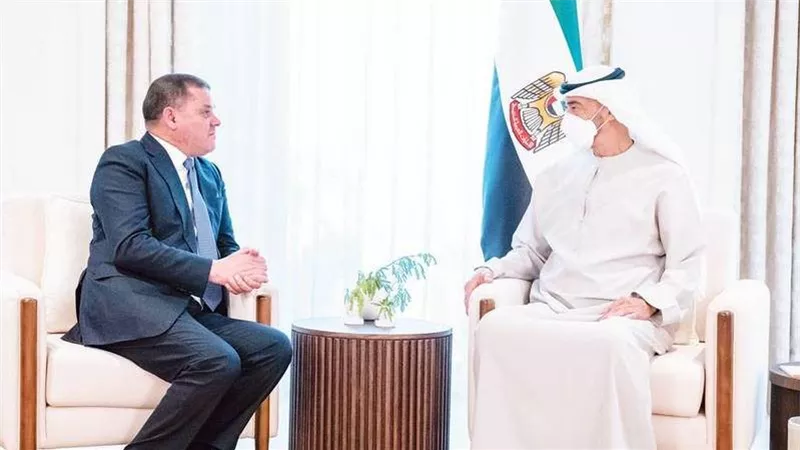 بن زايد والدبيبة يشيدان باستئناف رحلات الطيران المباشرة بين الإمارات وليبيا