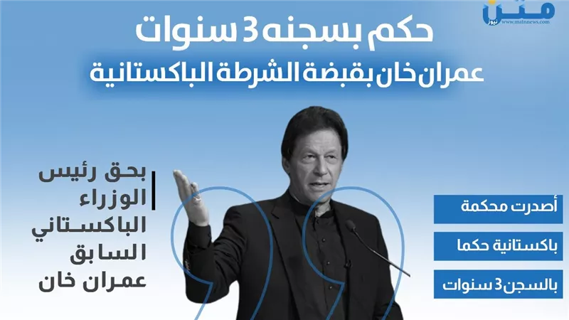 حكم بسجنه 3 سنوات.. عمران خان بقبضة الشرطة الباكستانية (انفوجراف)
