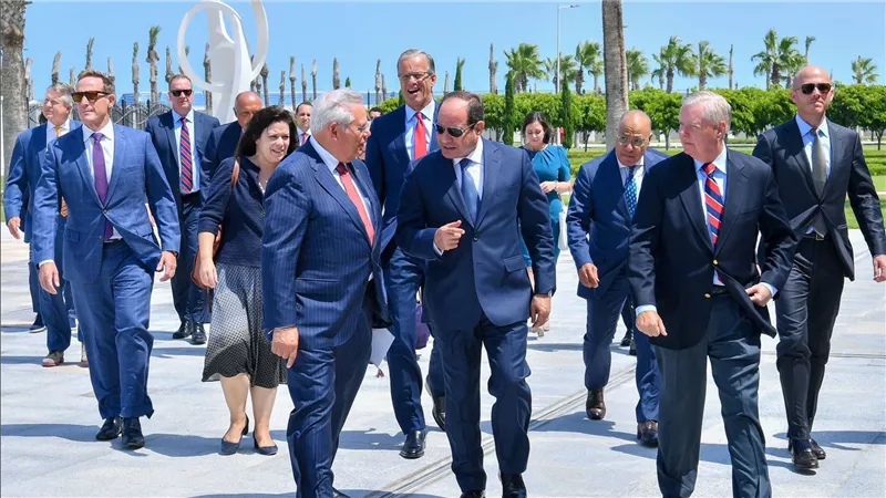 السيسي يستقبل وفدًا من الكونجرس الأمريكي.. فلسطين وسد النهضة ضمن ملفات هامة على الطاولة