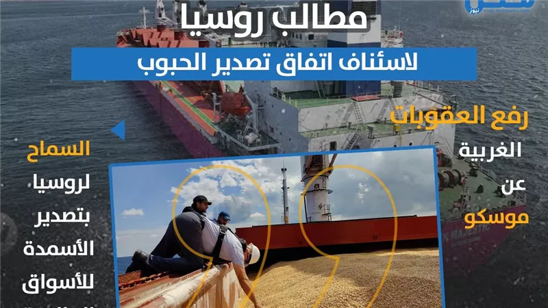 مطالب روسيا لاسئناف اتفاق تصدير الحبوب (انفوجراف)