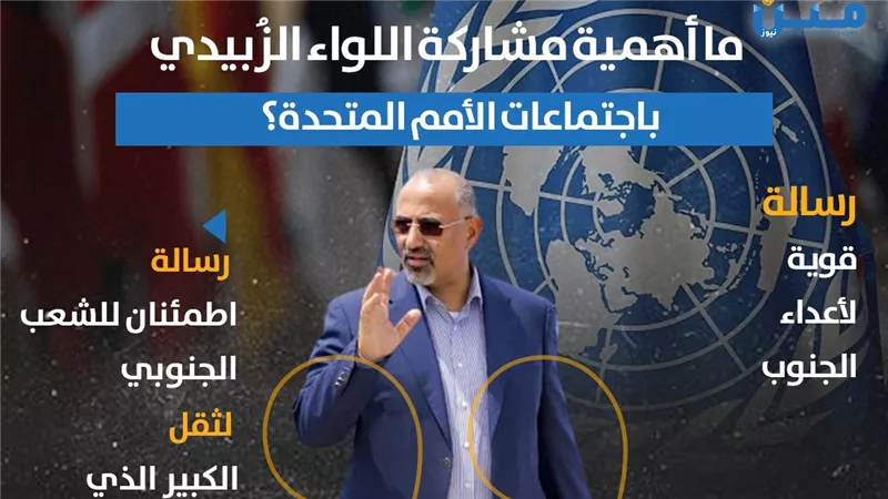 ما أهمية مشاركة اللواء الزُبيدي باجتماعات الأمم المتحدة؟ (انفوجراف)