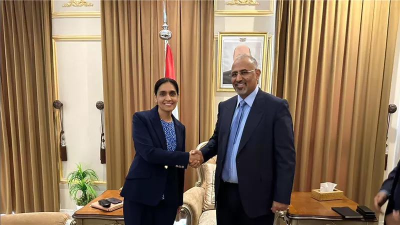  نائب رئيس مجلس القيادة الرئاسي باليمن يناقش مع سفيرة بريطانيا المستجدات المتعلقة بمسار السلام ببلاده