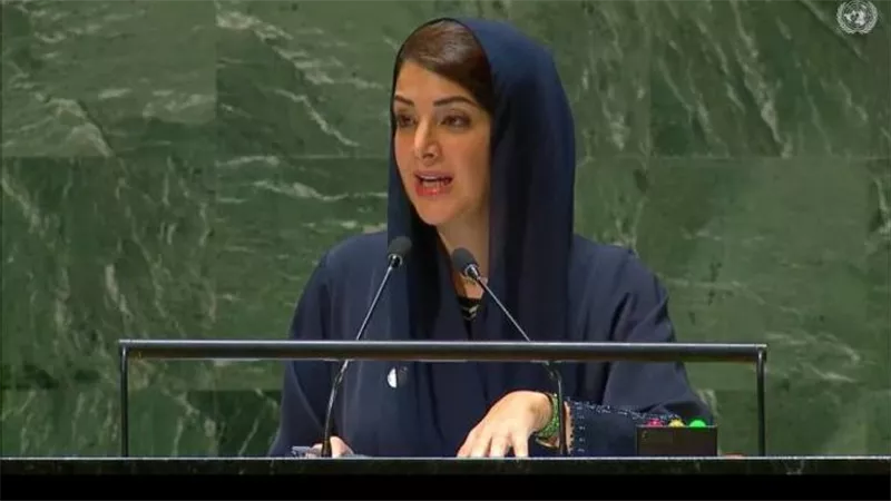  ريم الهاشمي تشدد على ضرورة وضع قضايا المناخ والأمن والسلام على الأجندة السياسية لكل مؤتمرات COP