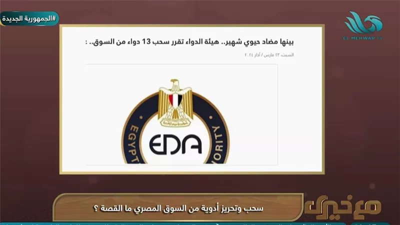 تفاصيل سحب عدد من الأدوية من السوق المصري (فيديو)