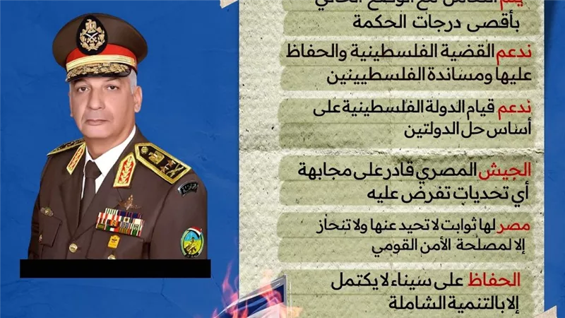 رسائل حازمة من وزير الدفاع المصري لإسرائيل (إنفوجراف)