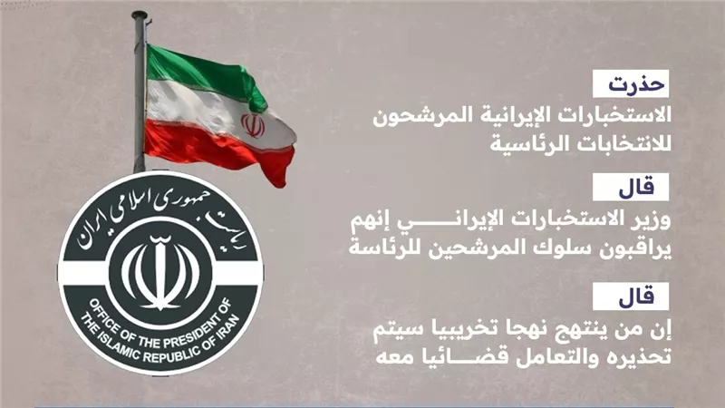 الاستخبارات الإيرانية تحذر المرشحين للرئاسة (إنفوجراف)