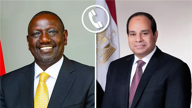 الرئيس السيسي يناقش مع نظيره الكيني تطورات الأوضاع في المنطقة