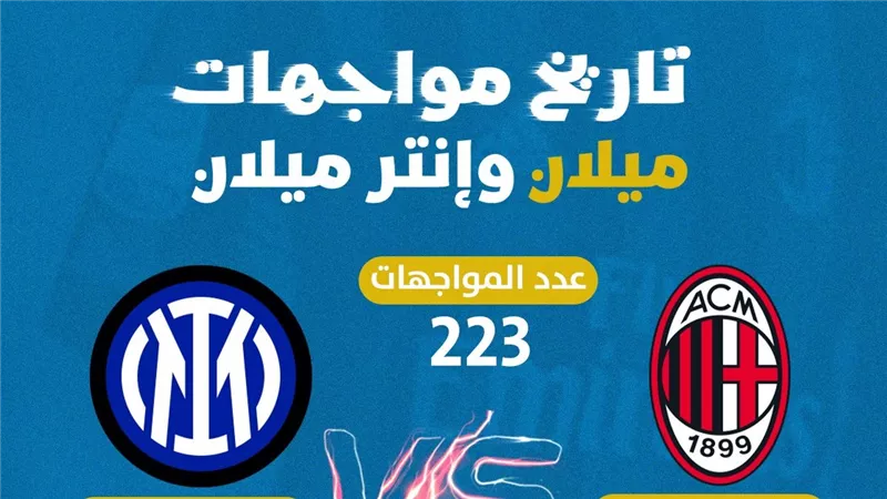 تاريخ مواجهات ميلان وإنتر ميلان (إنفوجراف)