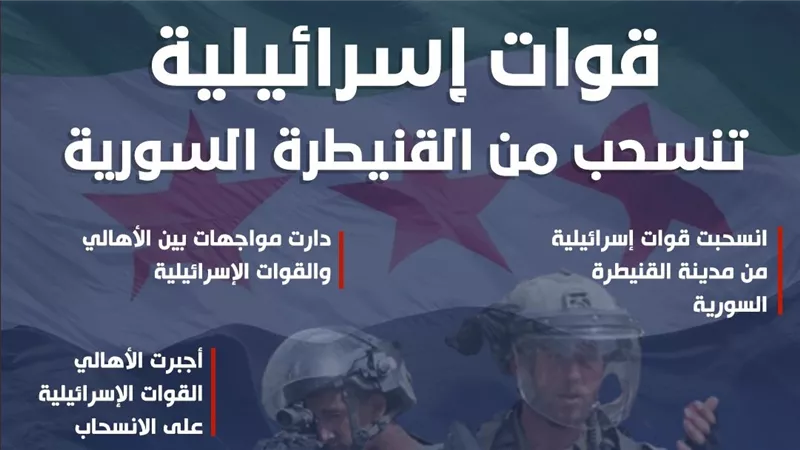 قوات إسرائيلية تنسحب من القنيطرة السورية (إنفوجراف)