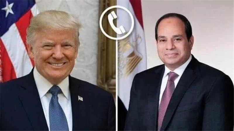 السيسي يتلقى اتصالا هاتفيًَا من نظيره الأمريكي بشأن تطورات الوضع في المنطقة 