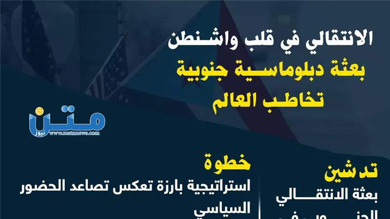 الانتقالي في قلب واشنطن.. بعثة دبلوماسية جنوبية تخاطب العالم (انفوجراف)