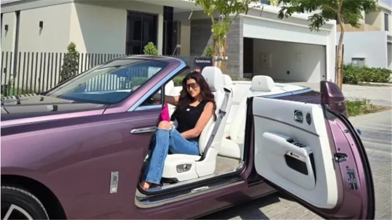  مي عمر تحتفل بعيد ميلادها بسيارة رولز رويس هدية من زوجها المخرج محمد سامي