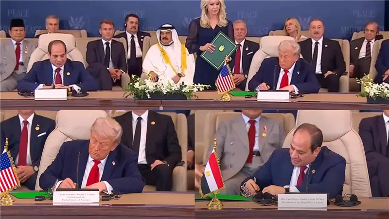 السيسي وترامب يوقعان على وثيقة شاملة بشأن اتفاق إنهاء الحرب في غزة