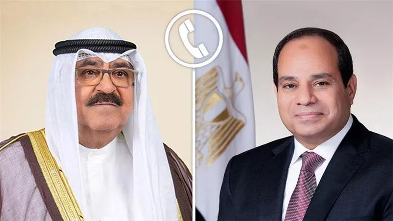 السيسي يجري اتصالا هاتفيًا بأمير الكويت 