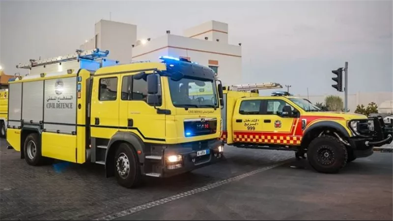 البحرين: السيطرة على حريق جرّاء سقوط شظايا