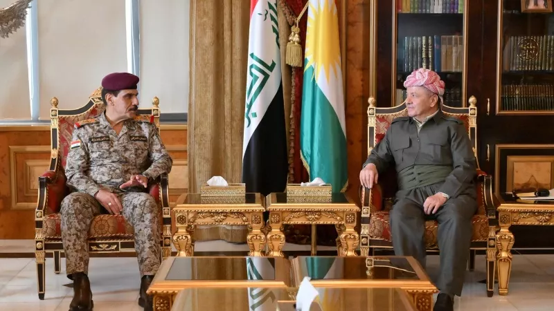 مسعود بارزاني يستقبل رئيس أركان الجيش العراقي