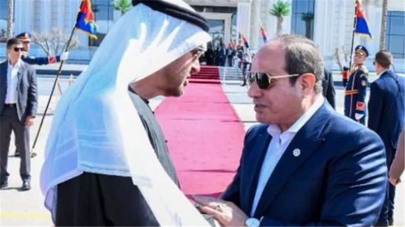 ملفات ساخنة على طاولة القمة: السيسي والشيخ محمد بن زايد يناقشان قضايا المنطقة