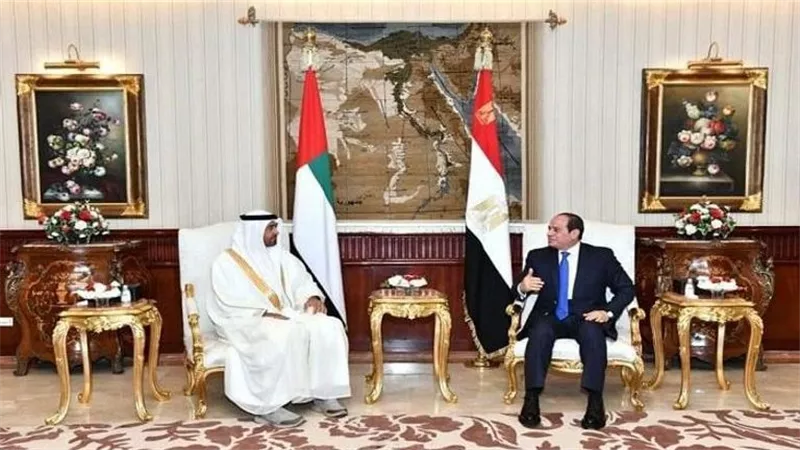 السيسي وبن زايد يؤكدان التعاون لمواجهة المخاطر والتحديات التي تتعرض لها المنطقة العربية