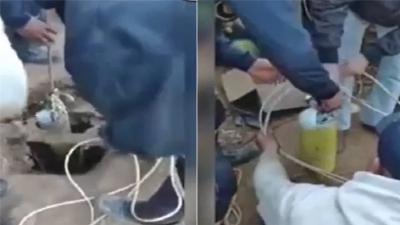 فيديو متداول لحظة إمداد الطفل ريان بالأوكسجين