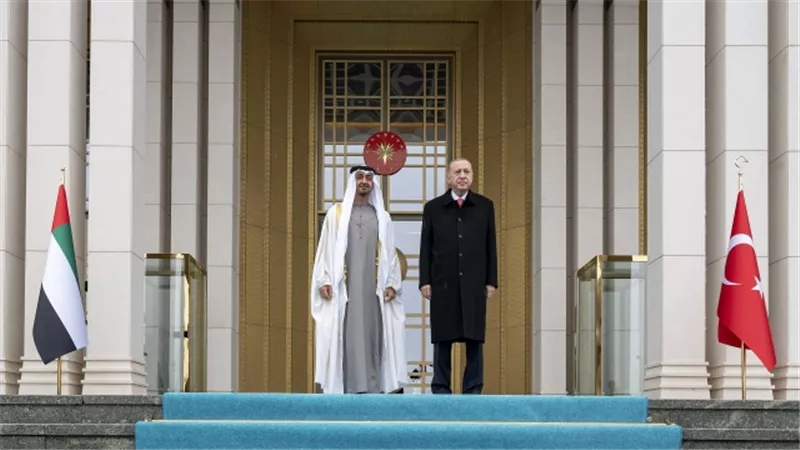 الرئيس التركي يوجه الشكر لولي عهد أبوظبي وحاكم دبي
