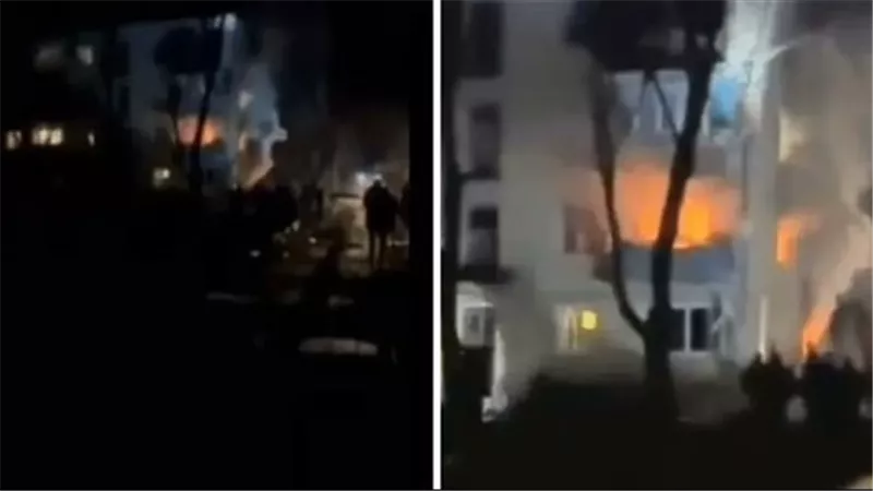 صاروخ روسي يصيب مبنى سكنيًا في تشيرنيهيف الأوكرانية
