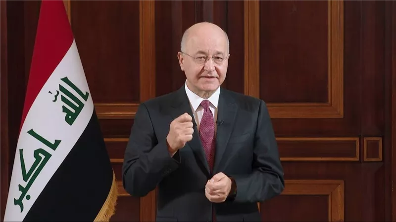 أول تعليق للرئيس العراقي على قصف أربيل بالصواريخ