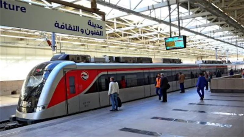 جدول مواعيد قطار العاصمة من الأحد إلى الخميس والجمعة والسبت