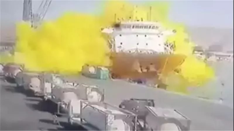 تفاصيل تسرب غاز الكلور بميناء الأردن