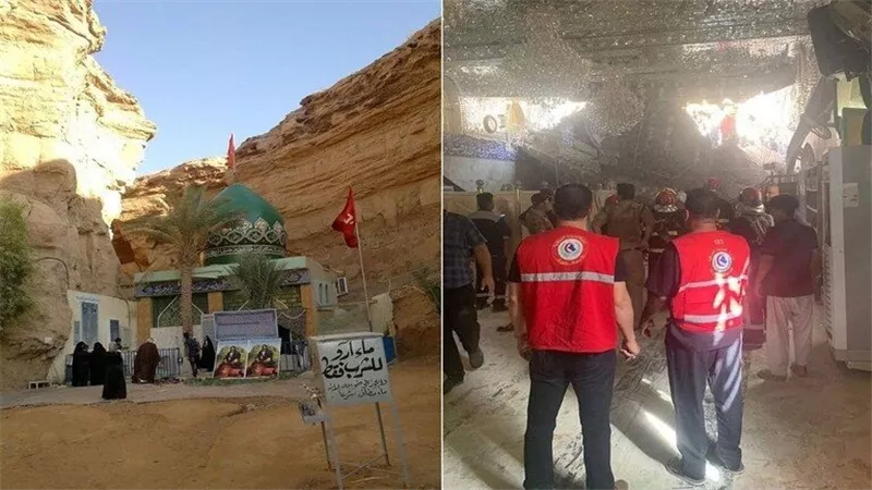 الصحة العراقية: إنقاذ 6 أشخاص من تحت ركام المزار الديني في كربلاء