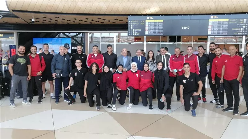 السفير المصري في باكو يستقبل بعثة منتخب مصر الأول للكاراتيه