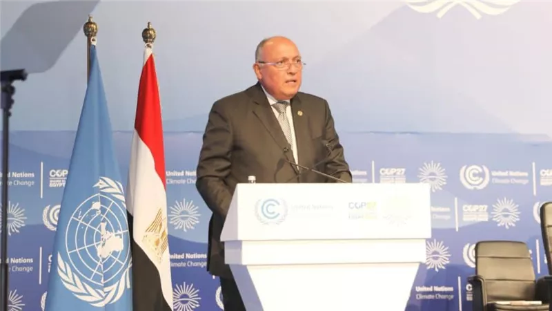 وزير الخارجية رئيس مؤتمر COP27 يُطلق أجندة شرم الشيخ للتكيُف مع تغير المناخ