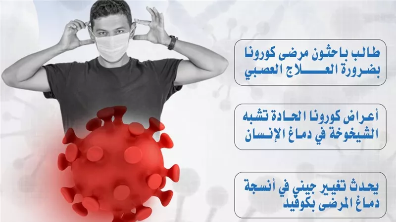 كورونا الحادة تشبه تأثير الشيخوخة على الدماغ (إنفوجراف)