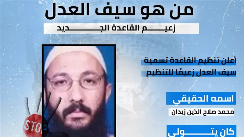من هو سيف العدل زعيم القاعدة الجديد (إنفوجراف)